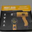 SEEKONE Heat Gun 1800W 122-120250- 650Fast Heating Heavy Duty Hot Air Gun Kit Variable Temperature Control Overheat Protection with 4 Nozzles for Crafts, Shrinking PVC, Stripping Paint(5.2FT)