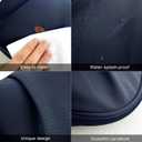 E-Tree Makeup Bag Travel Toiletry Bag Half Moon Small Make up Pouch Cosmetic Case Organizer Cute Waterproof for Girls Women Travel Essentials Toiletries Accessories (Navy Blue)