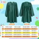 Bokon 4 Pcs 2026 Kindergarten Preschool Graduation Cap and Gown with Tassel Graduation Stole and Certificate for Toddler Kids(27,Green)