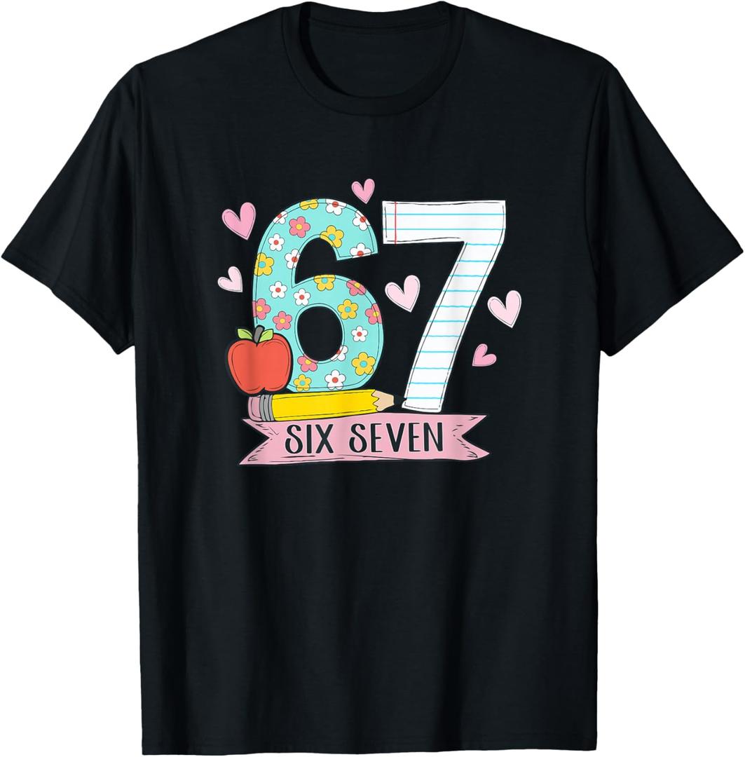 67 Shirt for Teachers 67 Meme Women Teacher Six Seven T-Shirt, XXL