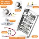 279838 Dryer Heating Element Fit for Whirlpool & Maytag & Kenmore Dryers Replaces AP3094254 PS334313 8565582 3403585 - with 3392519 3977393 Thermal Fuse & 3387134 3977767 High-Limit Thermostat-Sikawai