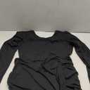 Caracilia Women Long Sleeve Tennis Dress 2026 Fall Bodycon Tie Waist Romper Skorts Athletic Mini Dresses Built in Shorts (Medium, Black)