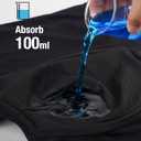 YESWEL Men's Incontinence Underwear, Leak Proof Washable Reusable Cotton Boxer Brief, Heavy Flow Bladder Leak 3 Pack (Black, X-Large)