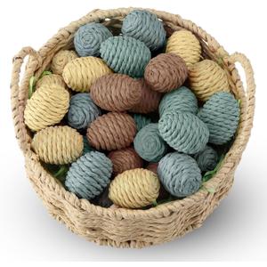 36 Pcs Spring Eggs Colorful Foam Bright Spring Basket Stuffers for Hunt Creative Surprise Egg for Party Favor Decorations, 1.97 x 1.18 Inches (Classic Color)