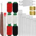 2 x 37Pcs Sewing Tool Set, Steel Sewing Needle Kit, Threader and Needle Repair Kit Needle Threaders for Hand Sewing
