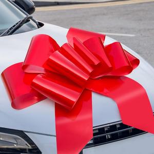 Big Red Car Bow 30in Large Giant for Car, Birthday Gift, Large Gift