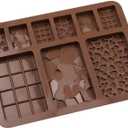 Silicone Candy and Chocolate Molds, 2-Pack, Non-Stick Ice Cube Tray, Baking Tools for Jelly, Cookie, Soap, Pudding