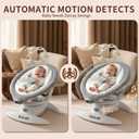Baby Swing Electric 3-in-1, Motion Detection, Vibration & 360 Rotation | Infants Swing with 5 Speeds & 3 Swing Modes and 12 Preset Melodies, Electric Baby Swing for Indoor & Outdoor