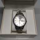 OLEVS Automatic Watches for Men Self Winding Mechanical Wristwatch Luxury Business Dress Stainless Steel Luminous Waterproof Calendar Mens Watch (Silver White)