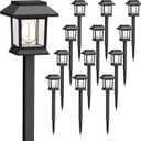Solar Lights for Outside,10 Pack Waterproof Solar Garden Lights, Auto On/Off Solar Pathway Lights for Your Garden, Landscape, Path, Yard, Patio, Driveway,Walkway Decor