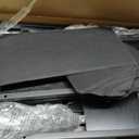 DUMOS Gaming Desk, Monitor Stand, LED Lights, Storage Shelves