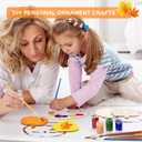 Jetec 32pcs Fall Wooden Pumpkin Cutouts Bulk Fall Thanksgiving Craft Decoration Unfinished Wood Pumpkins Ornaments Autumn DIY Blank Unfinished Pumpkins Crafts Party Home 3.5 x 3.3 Inch