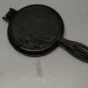 7 Inch Round Cast Iron Waffle Iron Plant Oil Care Two Piece Hinged Non Electric Waffle Maker for Indoor and Outdoor Picnics