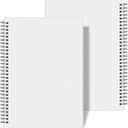 AHGXG Dotted Journal Spiral Notebook (2-Pack), Dot Grid Journal Large B5 with Transparent Hardcover, Wirebound Notebook 100GSM Dotted Paper, for Bullet Journaling, 7.3"X 10"