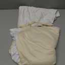 2 Packs Ivory Spandex Table Clothes for 4 Foot Rectangle Table, Spandex Table Covers 4FT Stretch Table Skirts Rectangle Tables Wrinkle Free Fitted Table Cover for Event, Wedding, Banquet & Parties