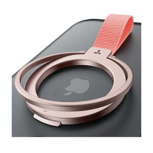 TORRAS 2025 Upgrade (Gen 6.0) Magnetic Phone Grip Holder Kickstand with Braided Strap, Fit for MagSafe Ring Removable, for iPhone 17 16,15, 14, 13 12 Pro/Max Samsung, Google (Rose Gold), Ostand Ring