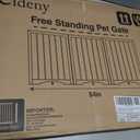 Free Standing Dog Gate Indoor, Foldable Dog Gate for Doorways Stairs Hallways, 3-Panel Freestanding Pet Gate with Support Feet for Stability, Folding Puppy Gate Easy to Move, Doggy Gate 54"x24", 3-Panel, 24"Tall