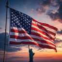 American Flag for Outside 4x6 FT, Deluxe Heavy Duty Spun Polyster, TearProof and Waterproof Super Tough Series, All Weather High Wind USA US Flag with Embroidered Stars, Sewn Stripes, Brass Grommets