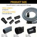 1-7/8-inch Shop Vacuum Hose for Ridgid Wet/dry Vac Replaceable Parts #WS17823A,10 Feet Long (Black)
