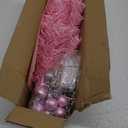 MODFUNS Pink Small Christmas Tree Tabletop Artificial Mini Christmas Trees 2ft Small Xmas Tree with Lights Pencil Christmas Tree with Plastic Base Family Christmas Trees for Winter Holiday Decor (24 Inch)