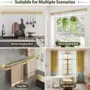 Double Curtain Rods 32 to 115 Inches, HOTOZON Blackout Double Curtain Rods for Windows 83 to 111 Inches (6.9-9.25 ft), 6/8 Inches Wrap Around Room Darkening Telescoping Drapery Rod, Gold