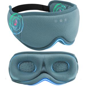 BambooCotton 3D Bluetooth Sleep Mask, LC-dolida 2025 New Sleep Headphones, Wireless Comfort, Sustainable Luxury for Better Sleep