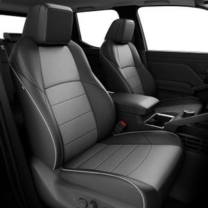 FREESOO 4Runner Seat Covers 5 Seats 2025 2026, Custom Fit for Toyota 4Runner Leather Car Seat Covers Full Set, Airbag Compatibility, Waterproof Seat Protector(2-Row,5 Seats Model ONLY, BlackGrey)