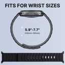 Bandletic Silicone Magnetic Band Compatible with Samsung Galaxy Watch 8 40mm 44mm / 8 Classic 46mm 2025, No Gap Soft Sport Wristbands Breathable Replacement Strap for Men Women, Black/Gray