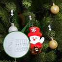 30PCS Christmas Ornament Hooks Hanger, Beaded Hooks for Christmas Decorative Hanging Tree Wall Party Home Accessories (Silver)