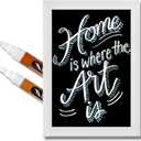 Chalk Ink White Chalkboard Markers - Professional Liquid Chalk Markers - Vibrant & Long Lasting Colors - Quick Dry & Easy to Clean (White, Mix Tip, 2 Pack)