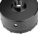100mm / 4 inch Concrete Hole Saw with 220mm SDS Plus Connecting Rod, Cement Hole Saw for Concrete Cement Brick Wall Stone,Black (100mm (4 inch))