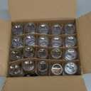 20 PACK 2 oz Glass Shot Bottles w/ Black Lids & 20 Labels - Small Clear Jar for Ginger, Wellness Shot, Juice, Sample, Whiskey - Travel Essentials Mini Bottles - Wide Mouth, Leakproof, Dishwasher Safe