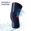Knee Sleeve with Side Stabilizers  Compression Knee Sleeve for Knee Pain & Arthritis  Comfortable Support for Men & Women (Blue, L)