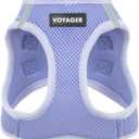 Best Pet Supplies Voyager Step-in Air Harness - All Weather Mesh, Reflective, No Pull Harness for Dogs, Cats - Secure with Hook & Loop Fastener, Buckle, Double D-Rings - Lavender, M