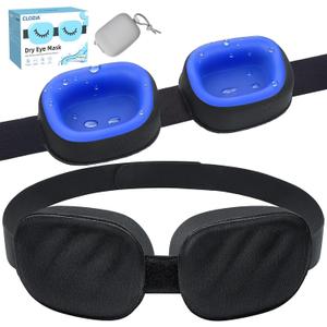 CLOZIA Eye Mask for Dry Eyes - 100% Blackout Dry Eye Mask & Moisture Goggles - Adjustable Sleeping Mask for Men & Women - Removable Cleaning Silicone, Soft & Comfortable - Great for Travel, Shift Work