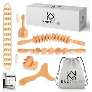 6-in-1 Wood Therapy Massage Tools Kit - Premium Maderoterapia Kit Professional for Cellulite Reduction, Lymphatic Drainage, Effective Body Shaping- Wood Therapy Tools for Relieving Muscle Pain