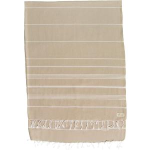Bersuse Towels Anatolia XL Beach Blanket Throw Blanket Turkish Towel 100% Cotton Extra-Large Quick-Dry Lightweight Premium Peshtemal Towel - 61x82 Inches, Beige