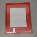 THKRLOF 11x14 Picture Frame with Mat for 8x10, Wavy Edge Wooden Real Glass Photo Frame for Wall Hanging, Red, 1 Pack