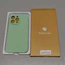 Miracase Designed for iPhone 14 Pro Max Phone Case with Screen Protector,[Upgraded Enhanced Camera Protection],Shockproof Liquid Silicone Case with Microfiber Lining,6.7 inch, Matcha Green