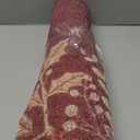 Merry Christmas Door Mat, Red and Gold Leaf Christmas Doormat for Front Door Indoor Outdoor Entrance Porch, Xmas Winter Welcome Mat Outside, Xmas Holiday Bath Mats, 17x30 Inches