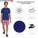 Quiksilver Men's Swimwear Regular Fit UPF 50 Short Sleeve Sun Tee (Blue, M)