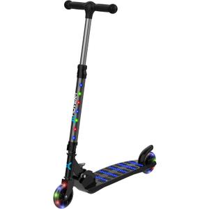 Hover-1 Nano Kick Scooter for Kids (5+ Year Old) | Features Lean-to-Turn Axle, Solid PU Tires & Slim-Design, 110 LB Max Weight, Safe for Kids, Black