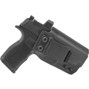 GRITR IWB Kydex Right/Left Hand Gun Holster Fits Sig Sauer P365XL (P365, P365SAS, P365X) with 1.5" Belt Clip, Open Bottom, Optic Cut, Adjustable Retention