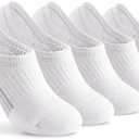 Ankle Socks Womens Running Athletic No Show Socks Cushioned 5-8 Pairs (One Size Fits All)