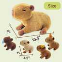 Capybara PlushCute Capybara Mommy Stuffed Animal with 4 Baby Capybara Plushies in TummyKawaii Capybara Plush Toy Gift for Kids Girls Boys