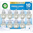 Air Wick Plug in Scented Oil Refill, 8ct, Fresh Linen, Air Freshener, Essential Oils, Eco Friendly Pack