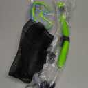 Kids Snorkel Set, Anti-Fog Panoramic Tempered Glass Kids Snorkel mask, Anti-Leak Scuba Diving Mask with Mesh Bag, Dry Top Snorkeling Gear for Kids and Youth Age 4-16 (Blue+Grass Green+Transparent)