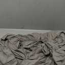 LANE LINEN 100% Organic Cotton Fitted Bed Sheets Queen Size (+Pillowcases) Soft & Comfy Percale Weave Fully Elasticized Low Pilling Fade Resistant Deep Pocket Fits Mattress Upto 15" - Mineral (Silver)