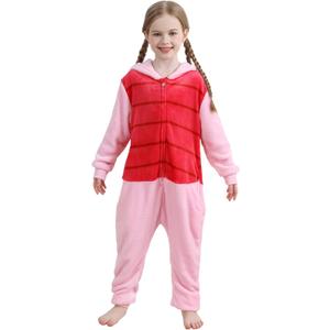 Unisex Children Animal Onesie, Halloween Costume Christmas Pajamas For Girls and Boys 12-13Y (Pink, M)