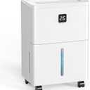 DEVERSE Max 25 Pints Dehumidifier for Home/Bedroom/Basement, 1500 Sq.Ft Coverage, with Drain Hose, Smart Humidity Control & Large Tank